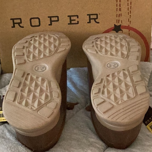 Roper - Mens Brown Tumbled Leather Chillin low Chukka Shoes - size 8.5 D - new - Picture 7 of 8